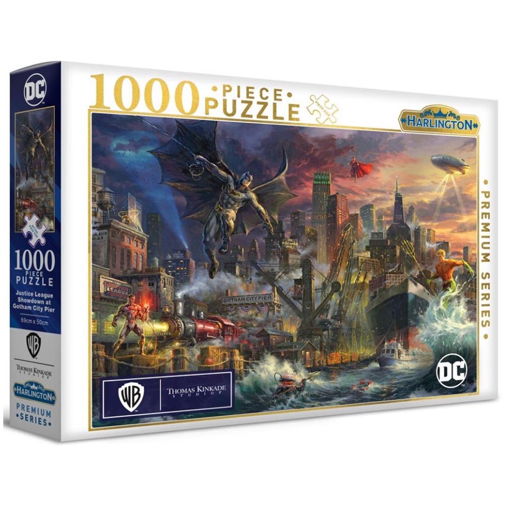 Justice League Showdown at Gotham City Pier Puzzle 1000pcs