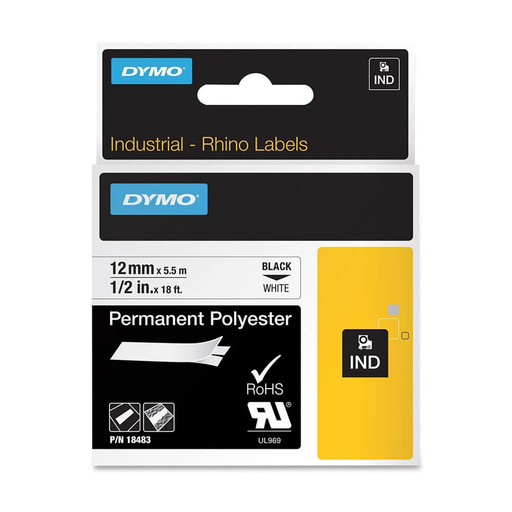 Dymo Tape Label wit (12mmx5,5 m)