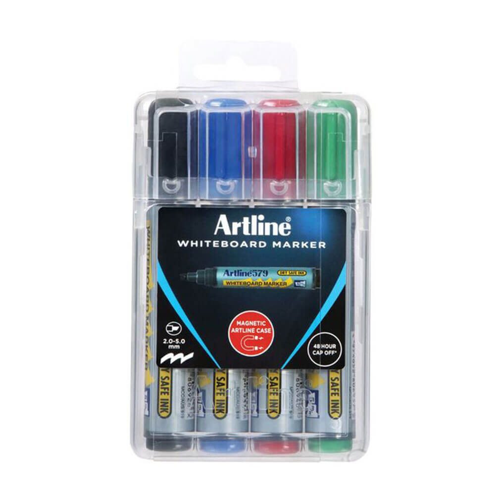 Artline Whiteboard Marker in Hard Case 5mm Assorted