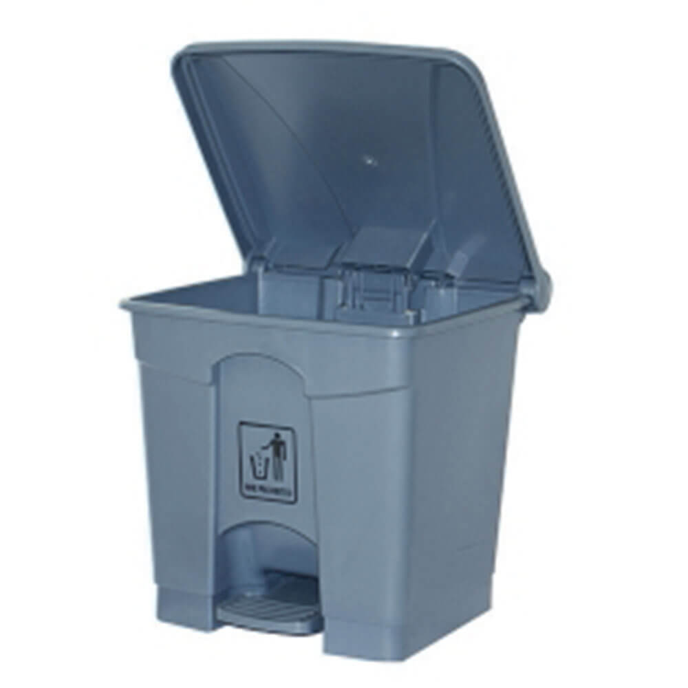 CleanLink Rubbish Bin With Pedal Lid (Gray)