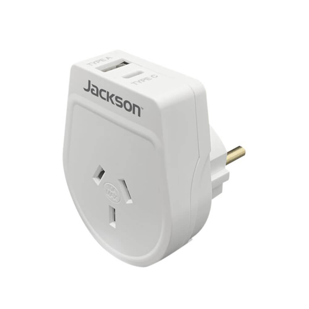 Jackson Industries Wychodzący adapter podróżny USB-A i C