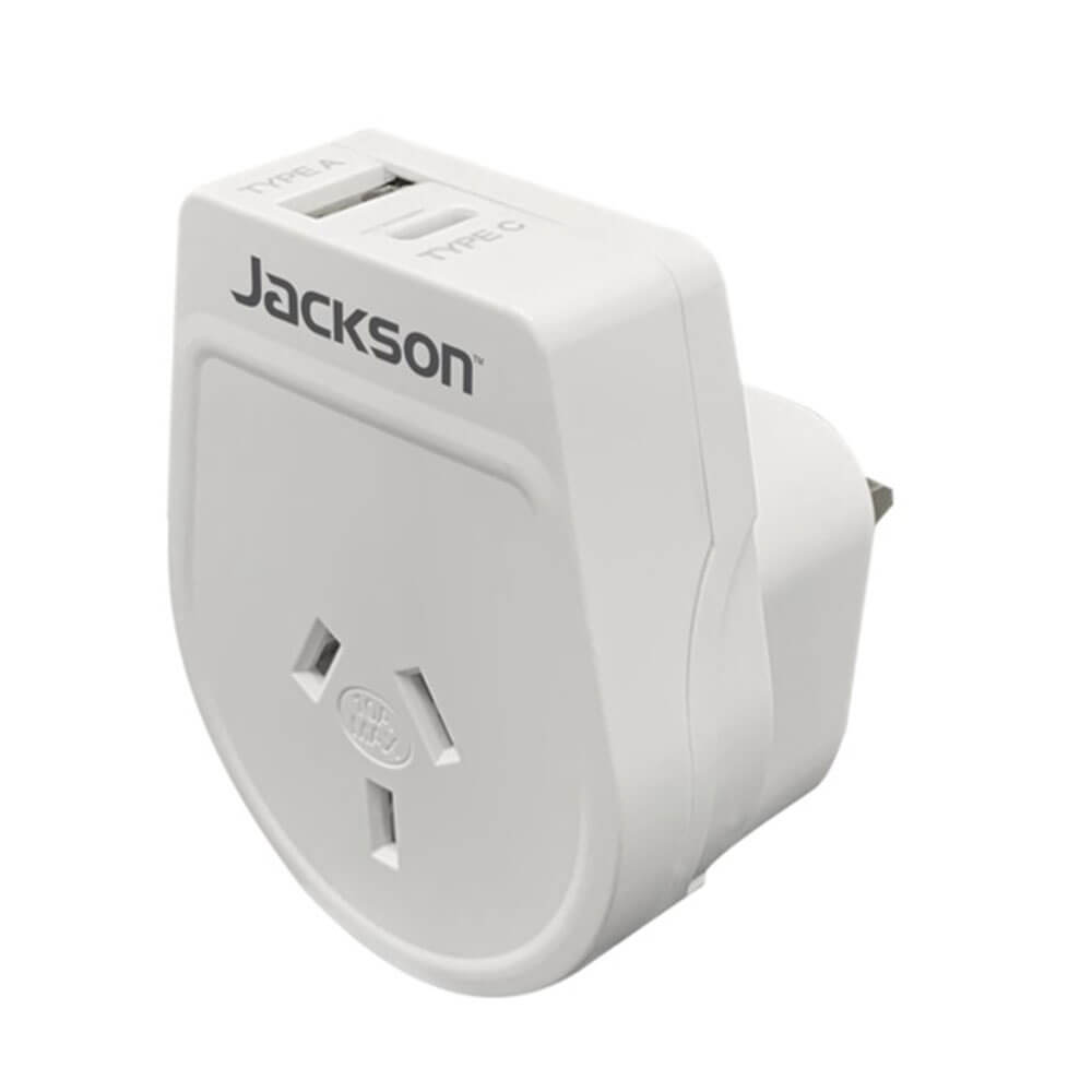 Jackson Industries Wychodzący adapter podróżny USB-A i C