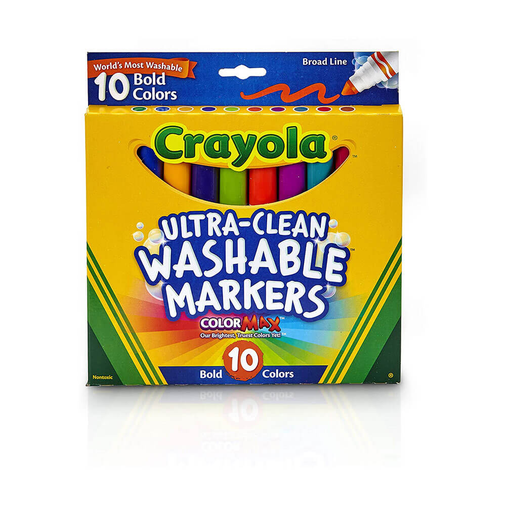 Crayola Waslable Broadline Marker 10pk