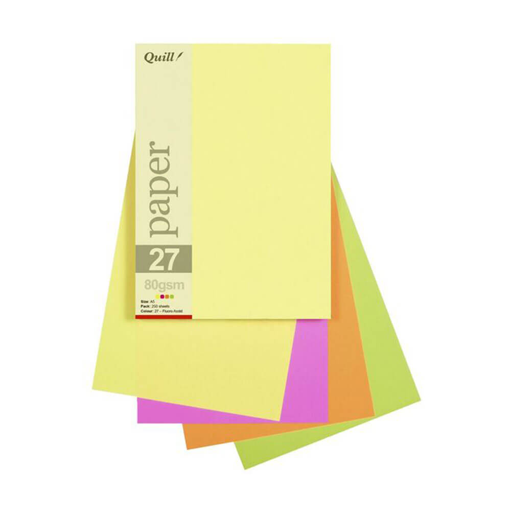 Papier Quill 80GSM A5 Asorted (25pk)