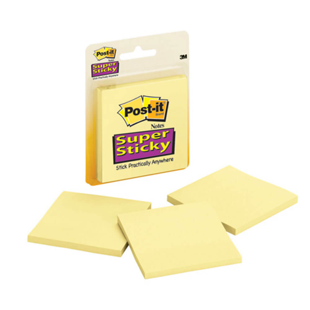 Post-it Súper Notas de 76x76 mm (3 almohadillas)