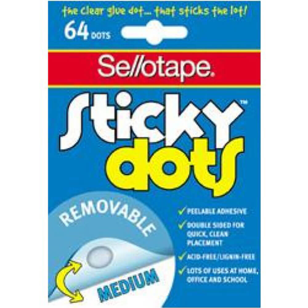 Selotape Sticky Dots Medium (64 kropki)