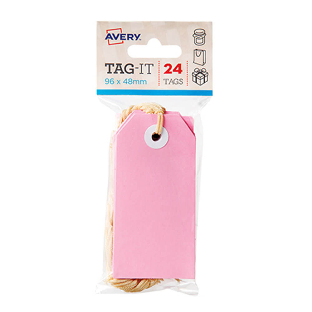 Tag Avery con stringa 24pk (96x48mm)