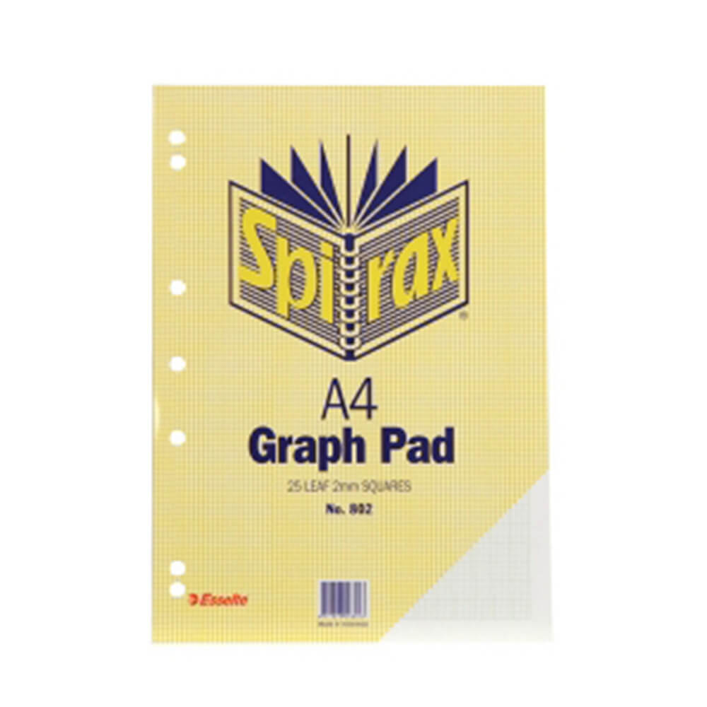 Spirax A4 25-Leaf Graf Pad (Pack of 10)