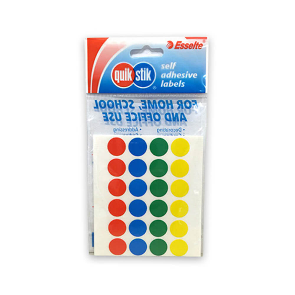 Quik Stik Multi Dot Label (pakke med 10)