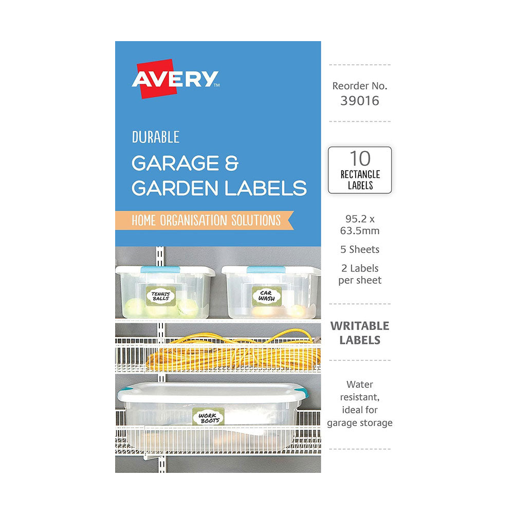 Avery Writable Garage Etiketter 10st (95x64mm)