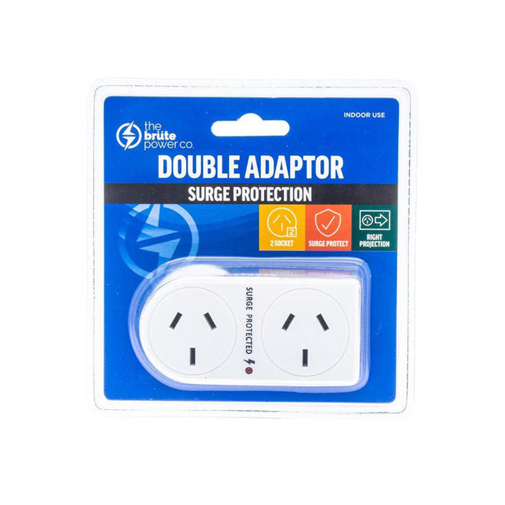 TBPC w/ Surge Protection Double Adaptor (White)