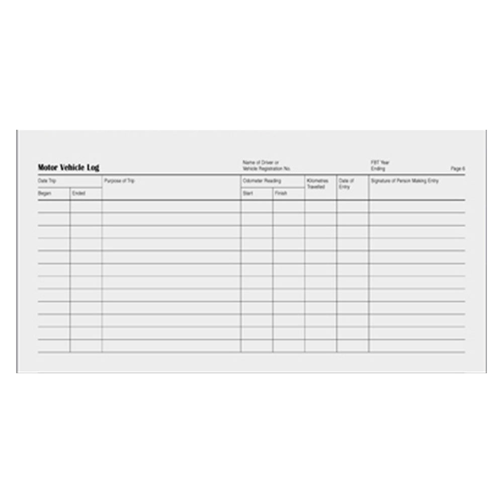 Wildon 87W Vehicle Log Book