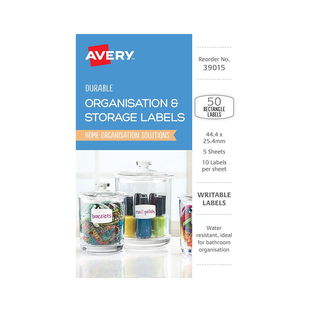 Avery Writable Organize Labels 50 stcs (44x25mm)