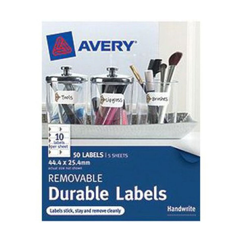 Avery beschreibbare Organisationsetiketten, 50 Stück (44 x 25 mm)