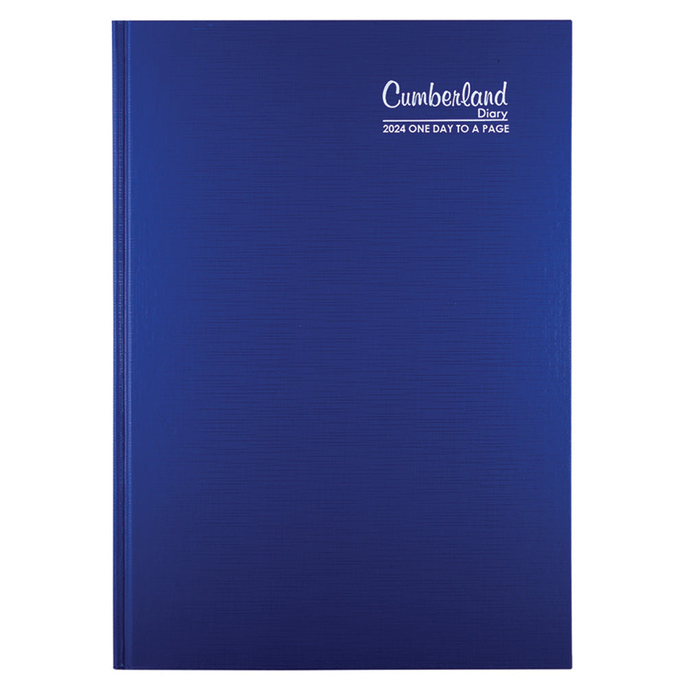 Cumberland Premium Casebound A4 2024 Diary (niebieski)