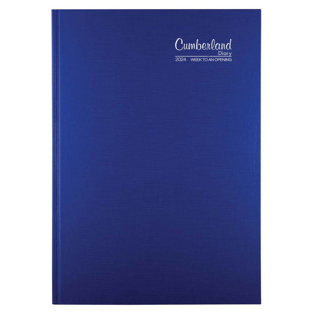 Cumberland Premium Casebound A4 2024 Diary (niebieski)