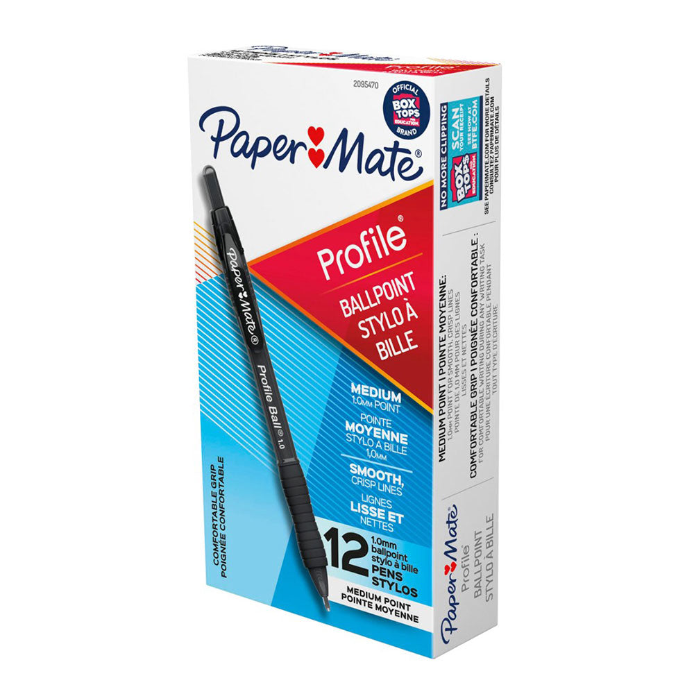 Papermate Profile Retractable Pen 1.0mm 12pcs