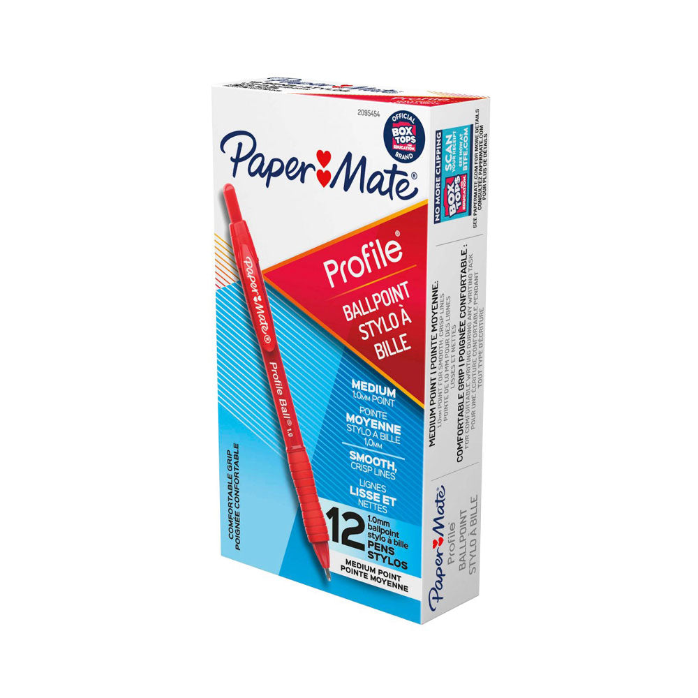 PAPERMATE -profil infällbar penna 1.0mm 12 st