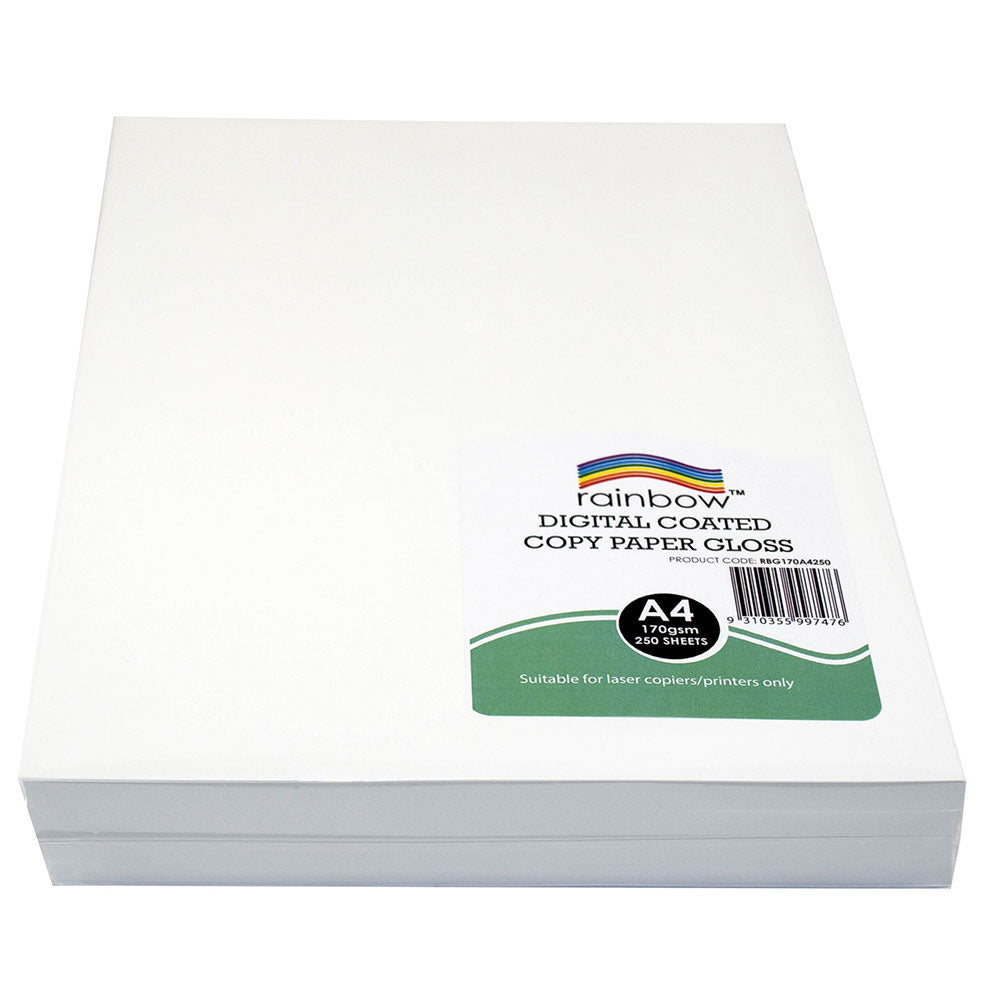 Rainbow A4 Gloss Digital Copy Paper 250pk (blanc)