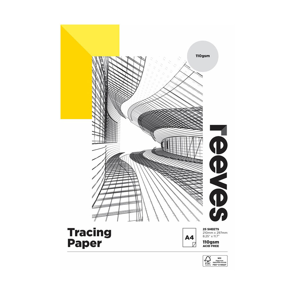 Reeves 110gsm Mix Credit Tracing Paper (25 ark)