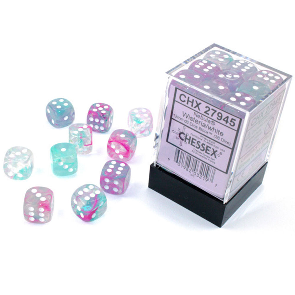 Nebula Chessex 12mm D6 Blocco da dadi luminari