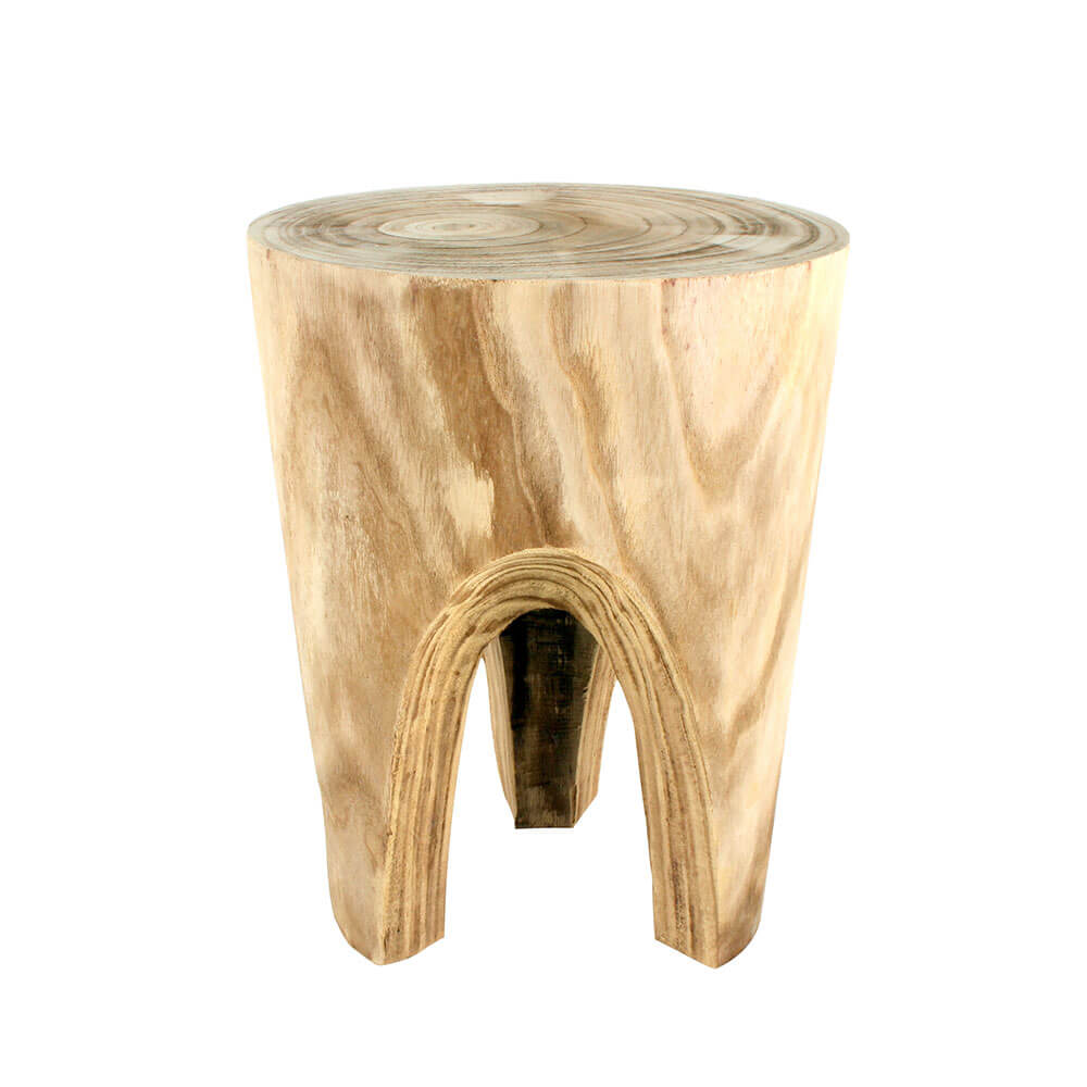 Tabouret en bois Arabella Paulownia (40x32x32cm)