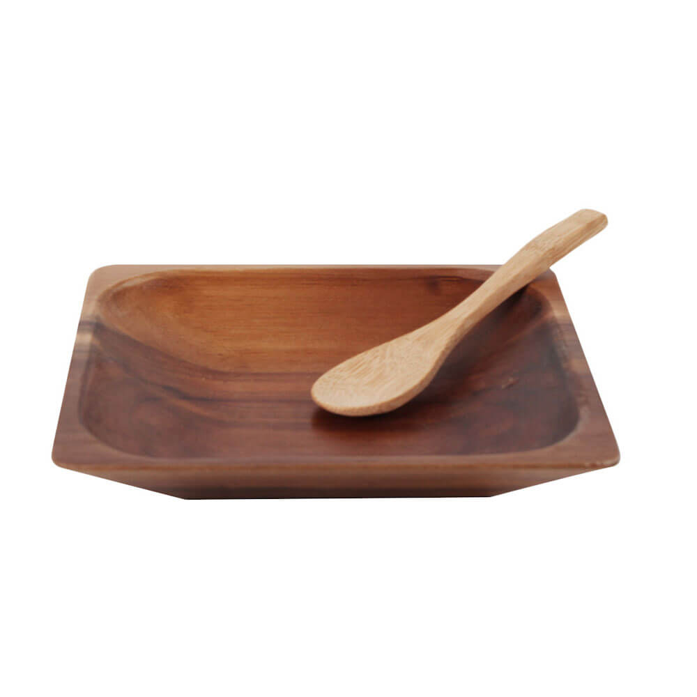 Antonine Acacia Wood Bowl e colher