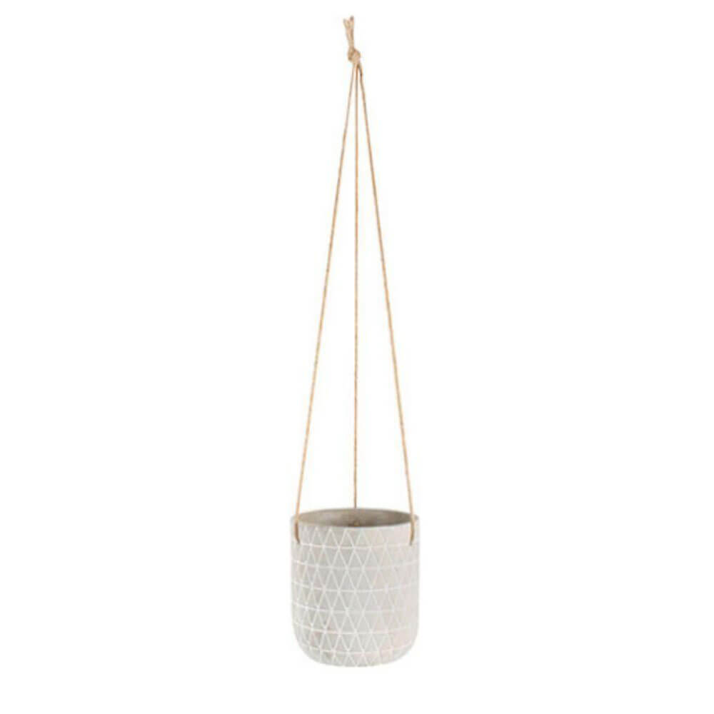 Destin Planter en pot en béton suspendu (blanc)