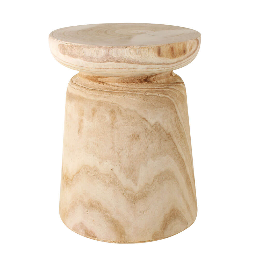 Tabouret en bois d'ester Paulownia (40x32x32cm)