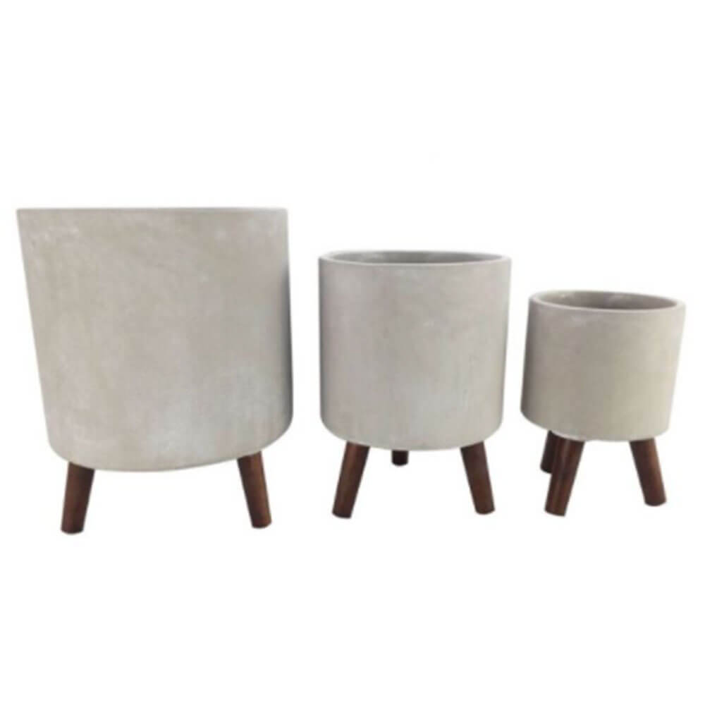 Aster Contrete Planters Set de 3 (25x25x32cm)