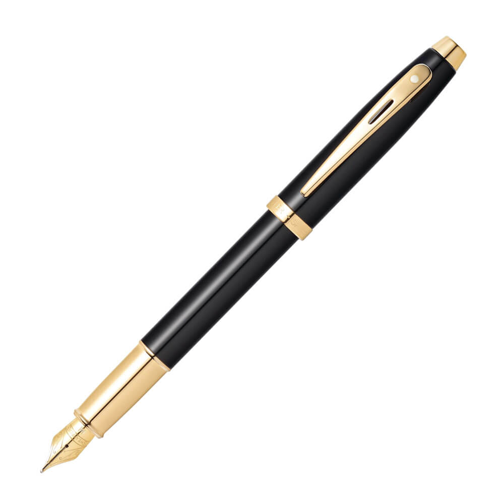 Sheaffer 100 Lacquer noire avec stylo de fontaine en or