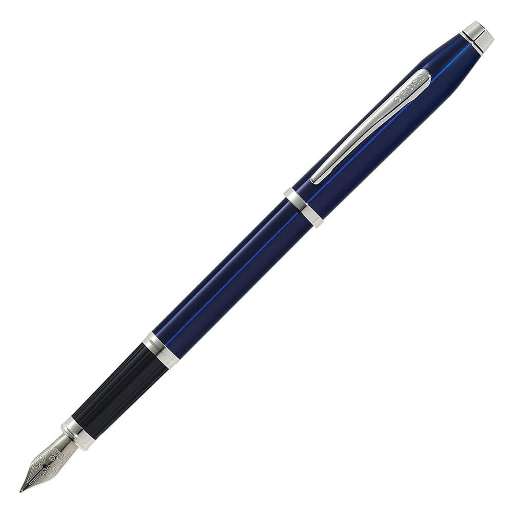 Century LL Blue Lakquer Fountain Pen z Chrome PT