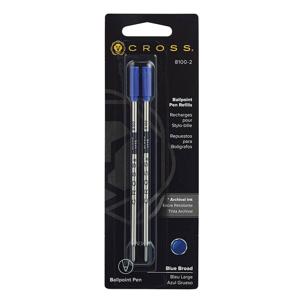 Cruz Broad Ballpoin Pen Recil (pacote de 2)