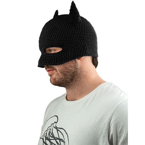 Batman Cowl Knit Beanie (Black)