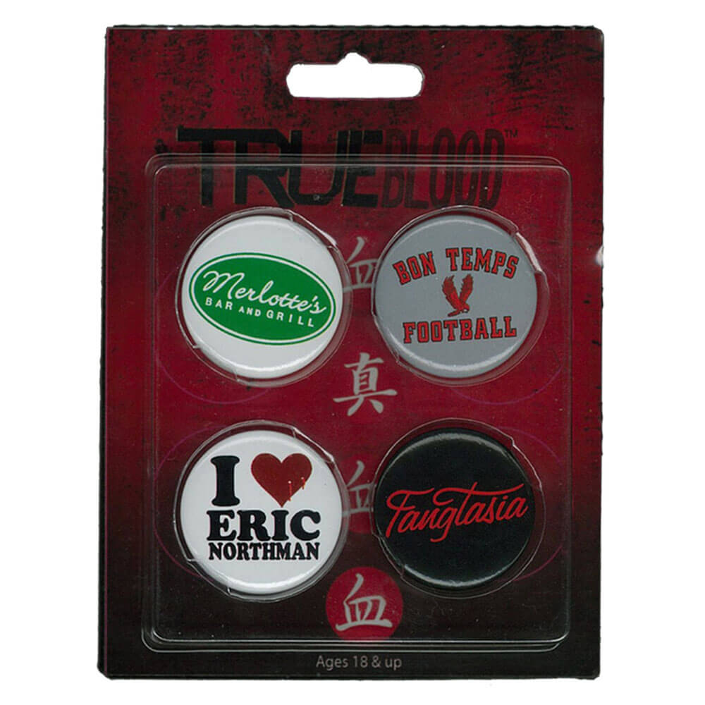 True Blood Pin Set de 4