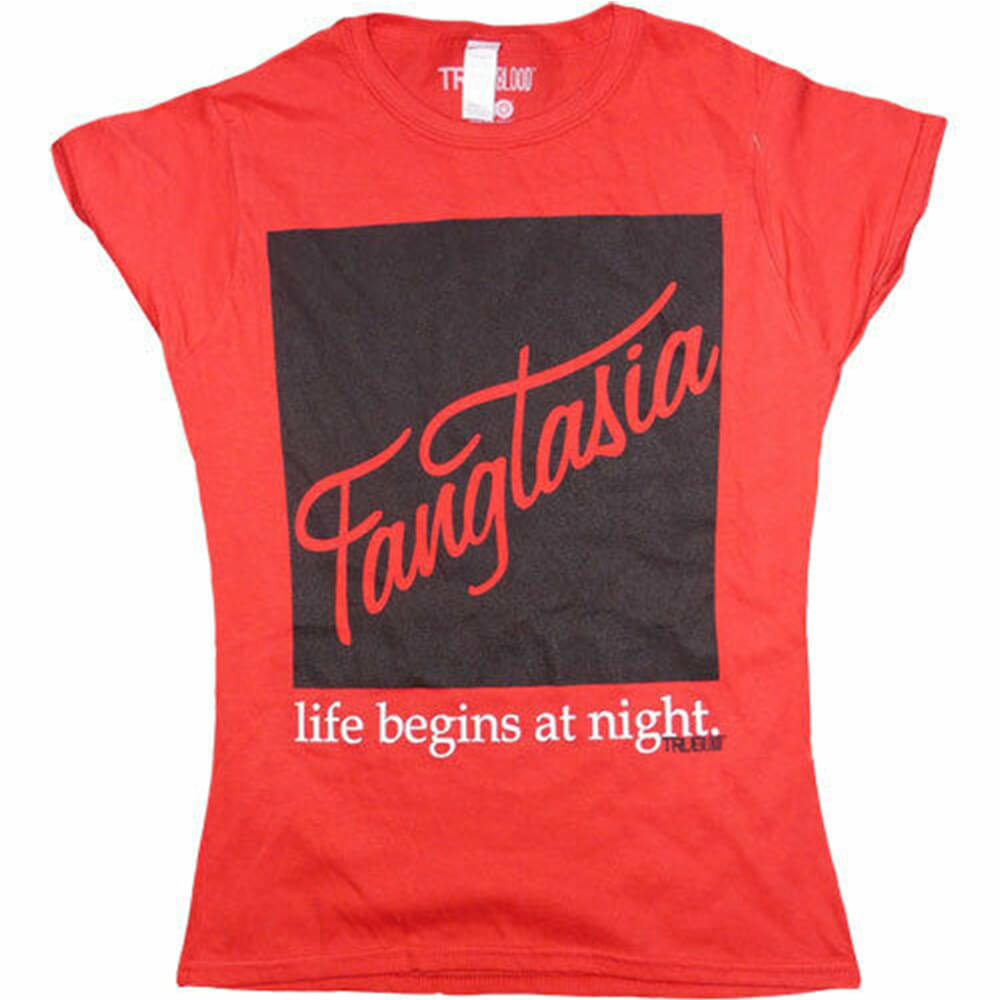 True Blood Fangtasia rood vrouwelijk T-shirt