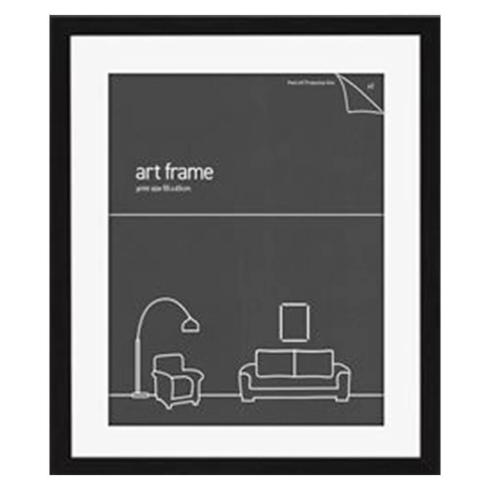 Frame decorativo a impatto con tappetino doppio (nero)