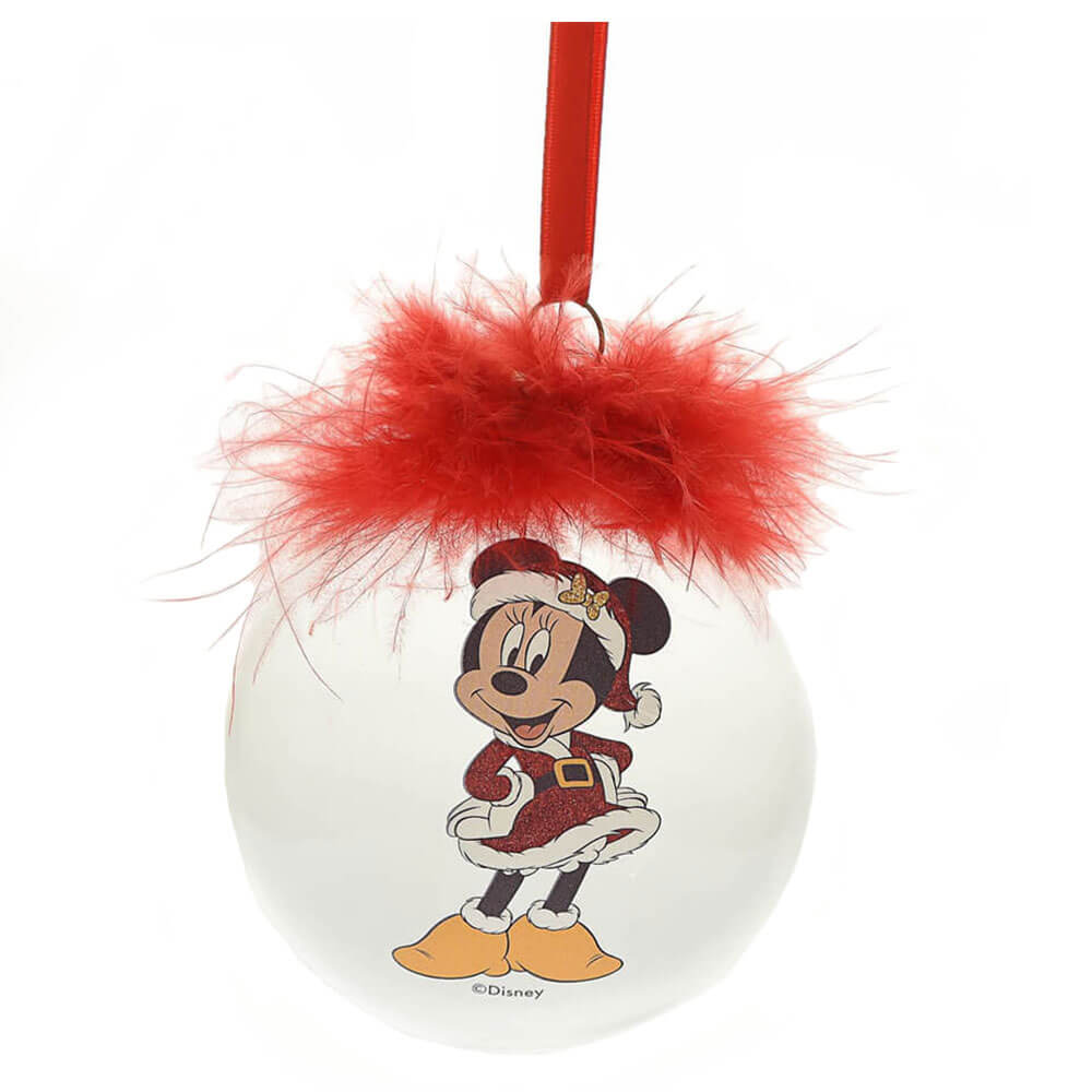 Bauble en verre de plumes de Noël Disney