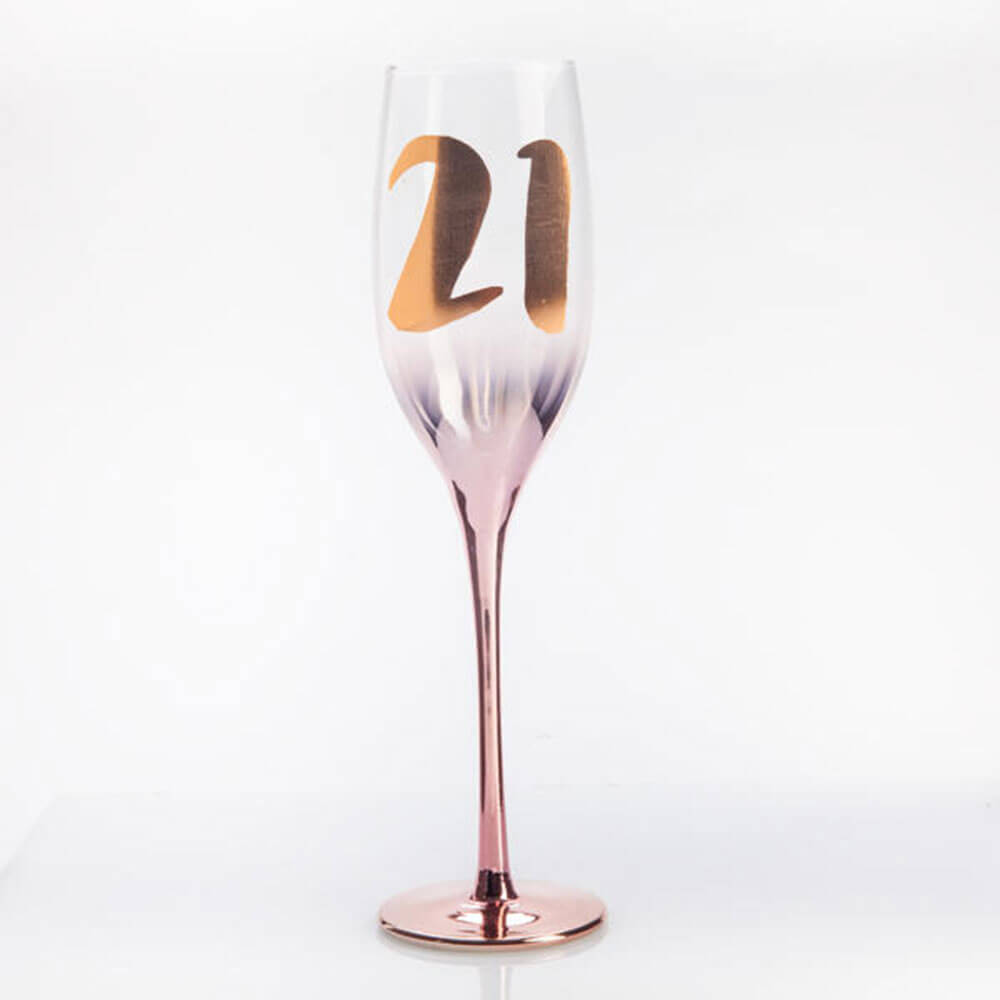 Fødselsdag Blush Champagne Glass