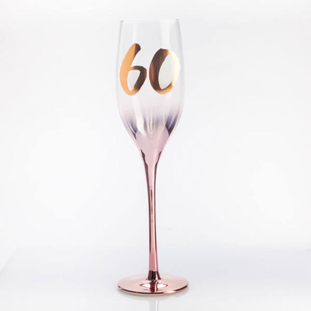 Verre de champagne blush anniversaire