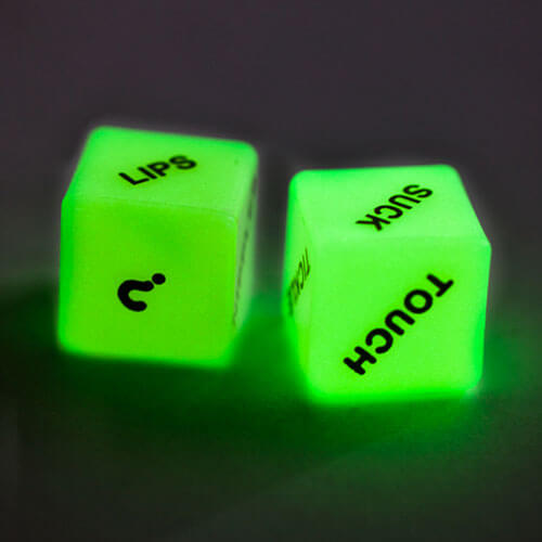 Glow in the Dark Love Dice