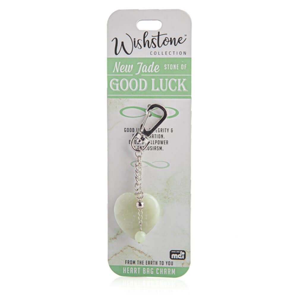 Wishstone Collection New Jade Heart Bag Charm