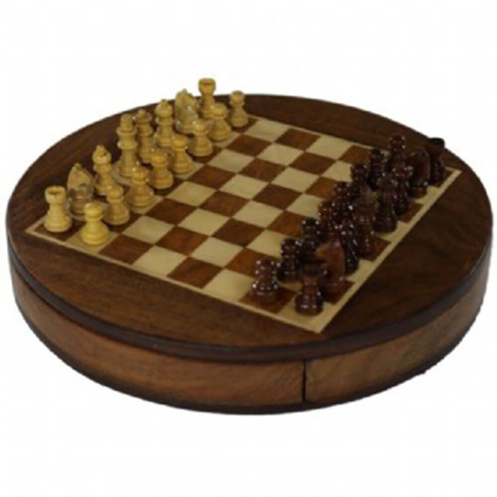 Ensemble d'échecs d'Acacia Round magnétique Beyton