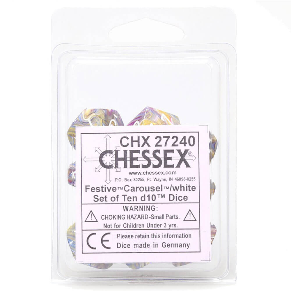 Chessex D10多面体10-Die Festiveセット