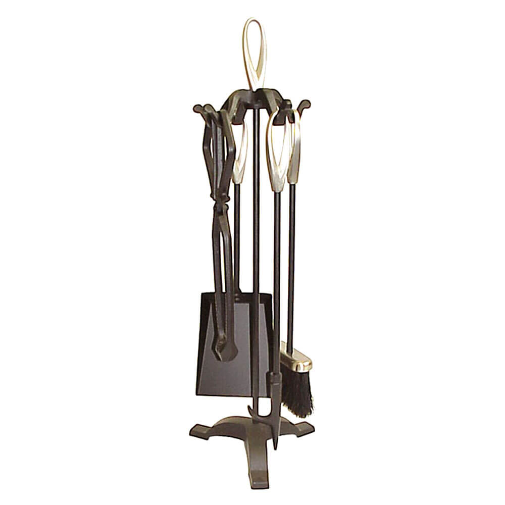 FireUp 64cm 5pc Tool Set w/ Stand (Black/Pewter)