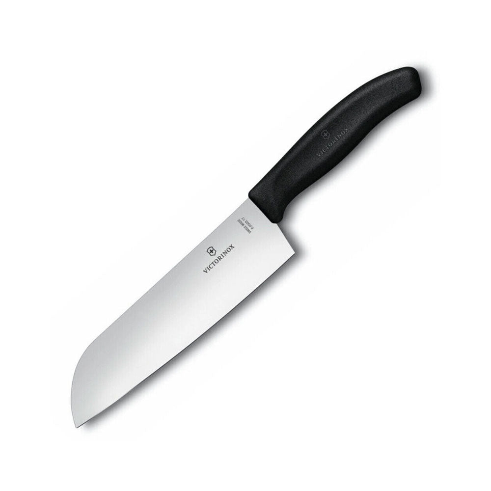 Klassiek breed mes Santoku -mes 17 cm (zwart)