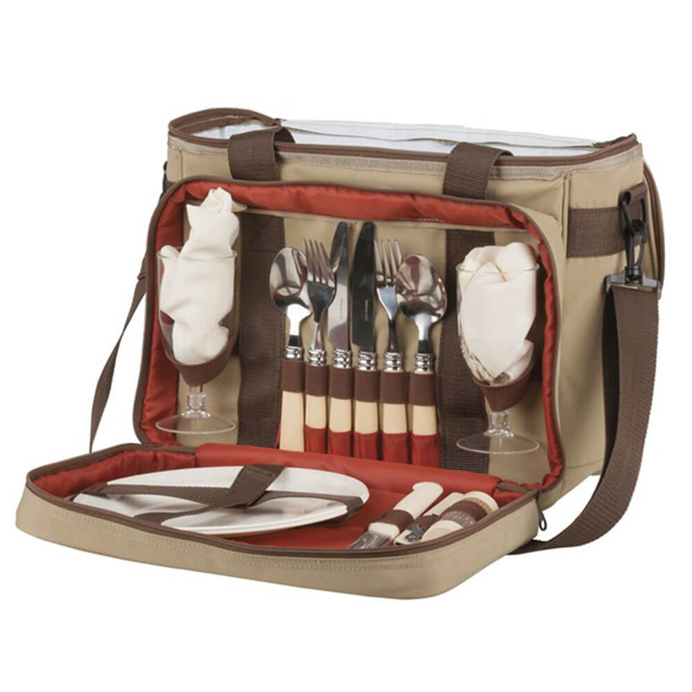 Borsa da picnic rovin deluxe con marchi con utensili