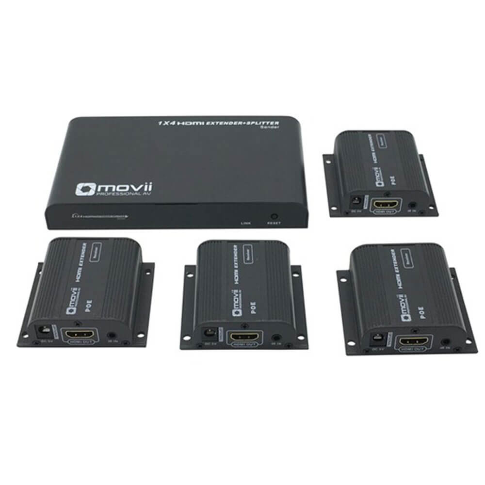 Movii HDMI Cat6 1x4 Extender Repeater