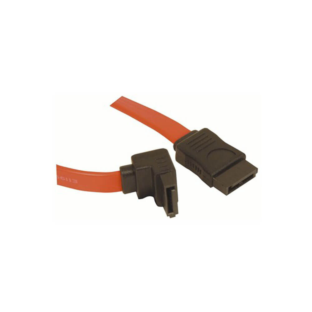 Female Plug to Right Angle Plug SATA Cable 1m