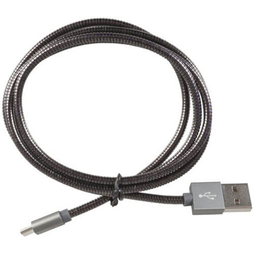 USB Type-A Plug to Micro Type-B Armoured Cable 1m